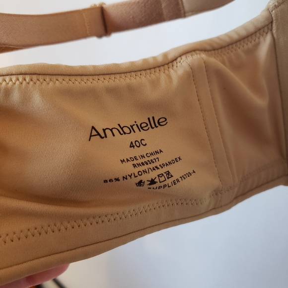Ambrielle 40C Nude Super Soft Wirefree Full Coverage Bra - Picture 3 of 3